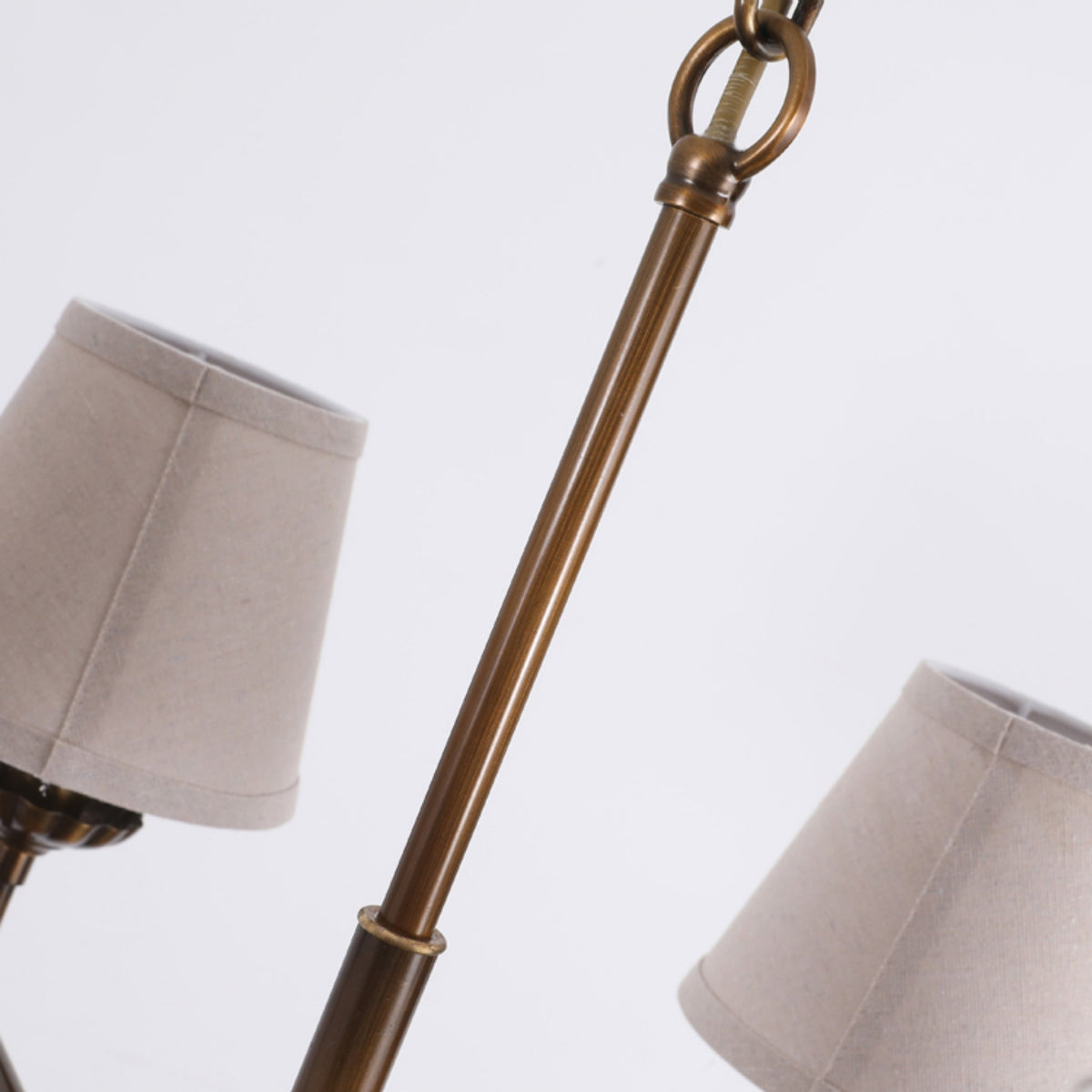 Gloruvyh Vintage Industrial Stoff-Metall Kronleuchter