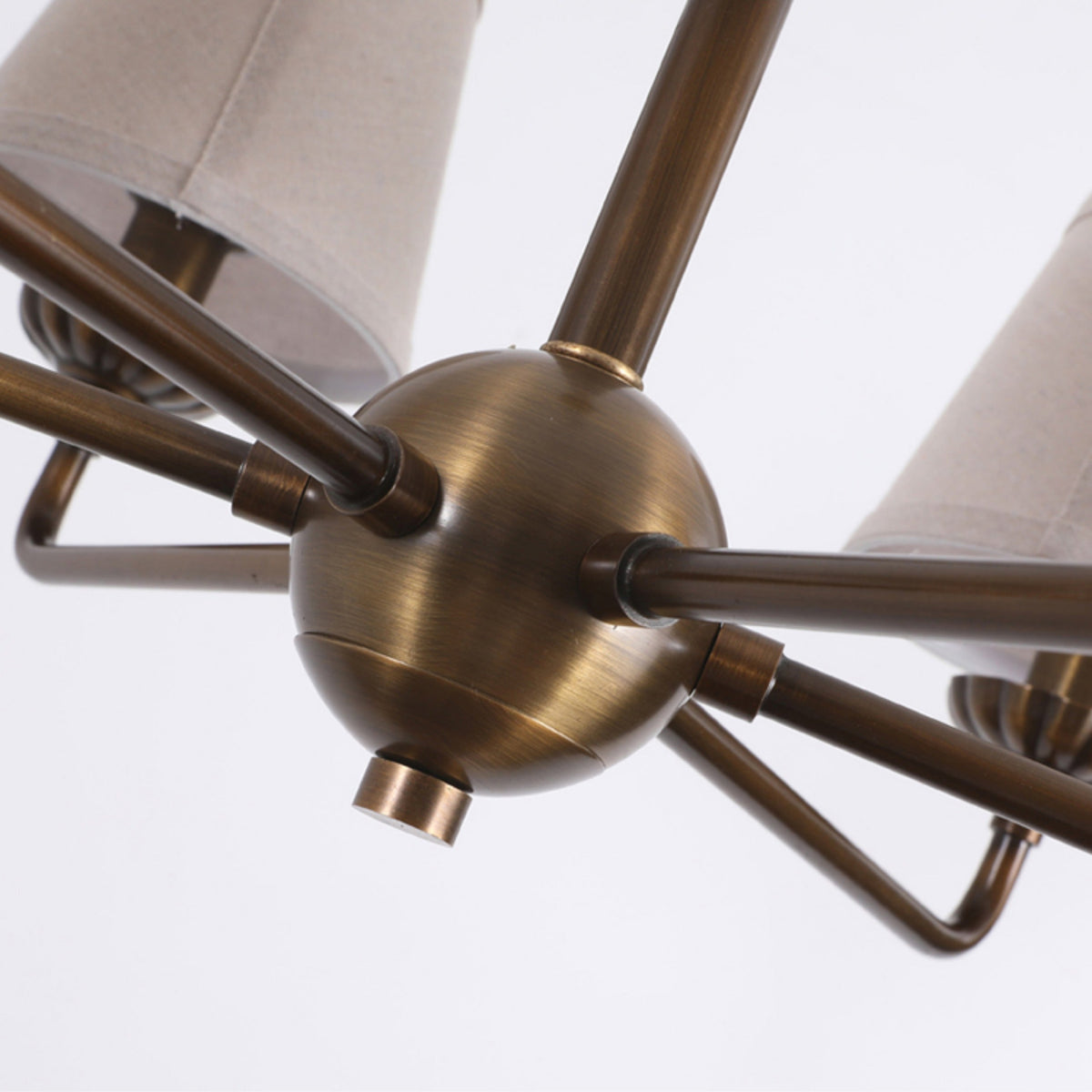 Gloruvyh Vintage Industrial Stoff-Metall Kronleuchter