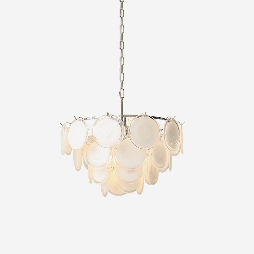 Lumirae Kronleuchter Kaskadierende Milchglas-Scheiben