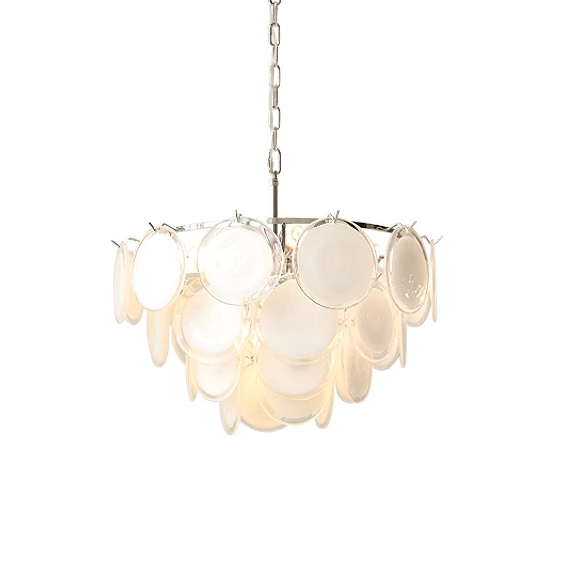 Lumirae Kronleuchter Kaskadierende Milchglas-Scheiben