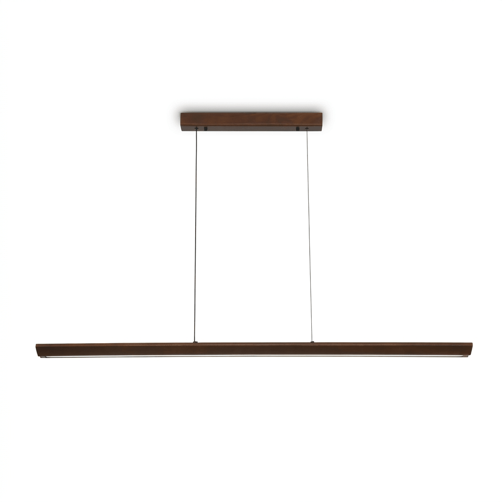 Waldenne lineare Pendelleuchte aus Holz