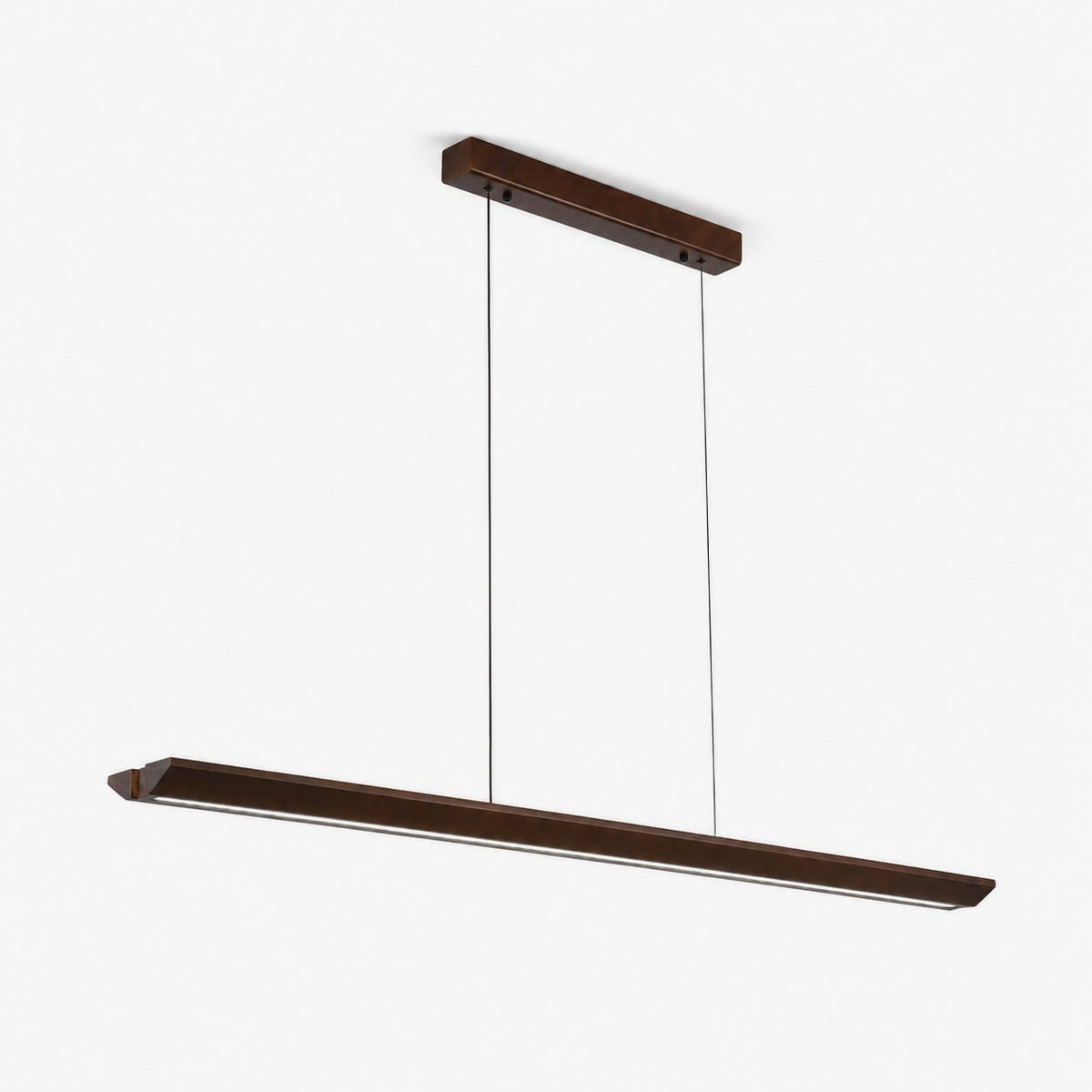 Waldenne lineare Pendelleuchte aus Holz