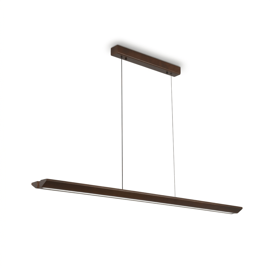 Waldenne lineare Pendelleuchte aus Holz