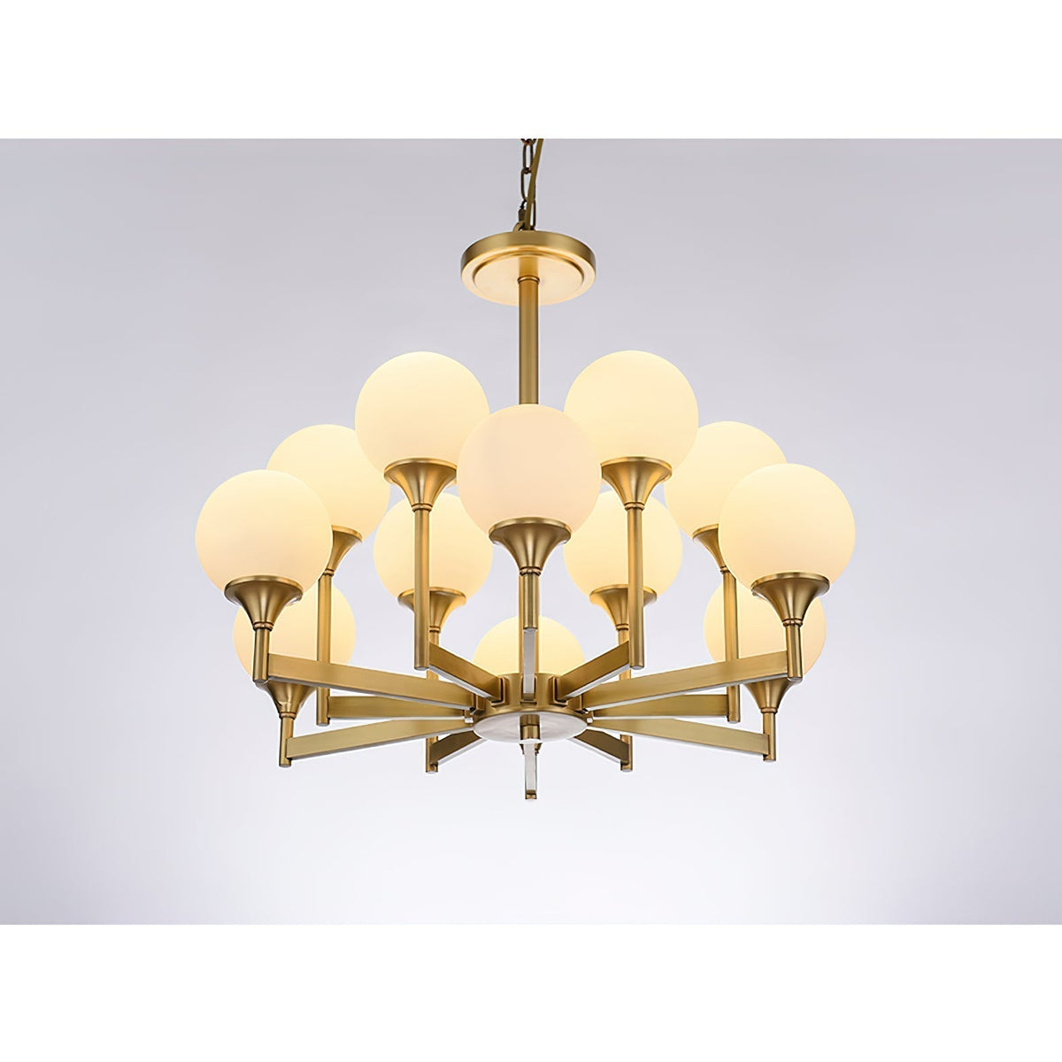Mavex Vintage Industrial Kronleuchter aus Glas