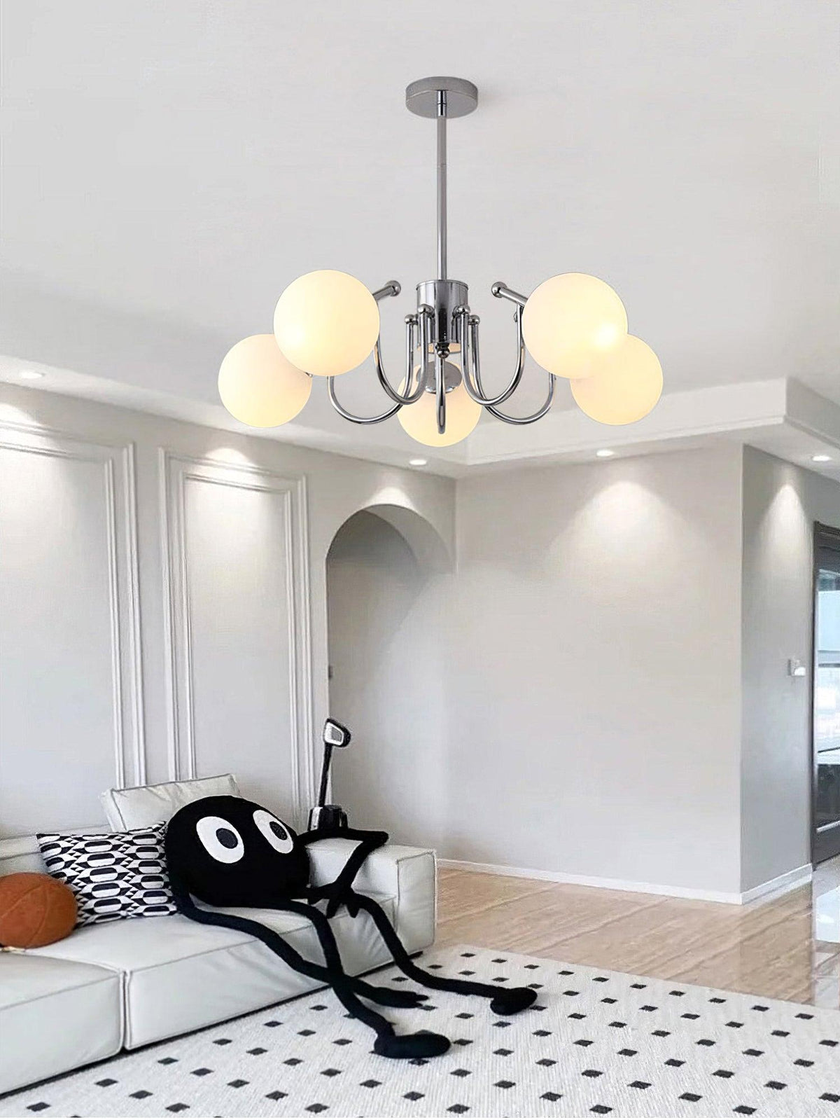 Tave Kronleuchter Kugel Chrom modern