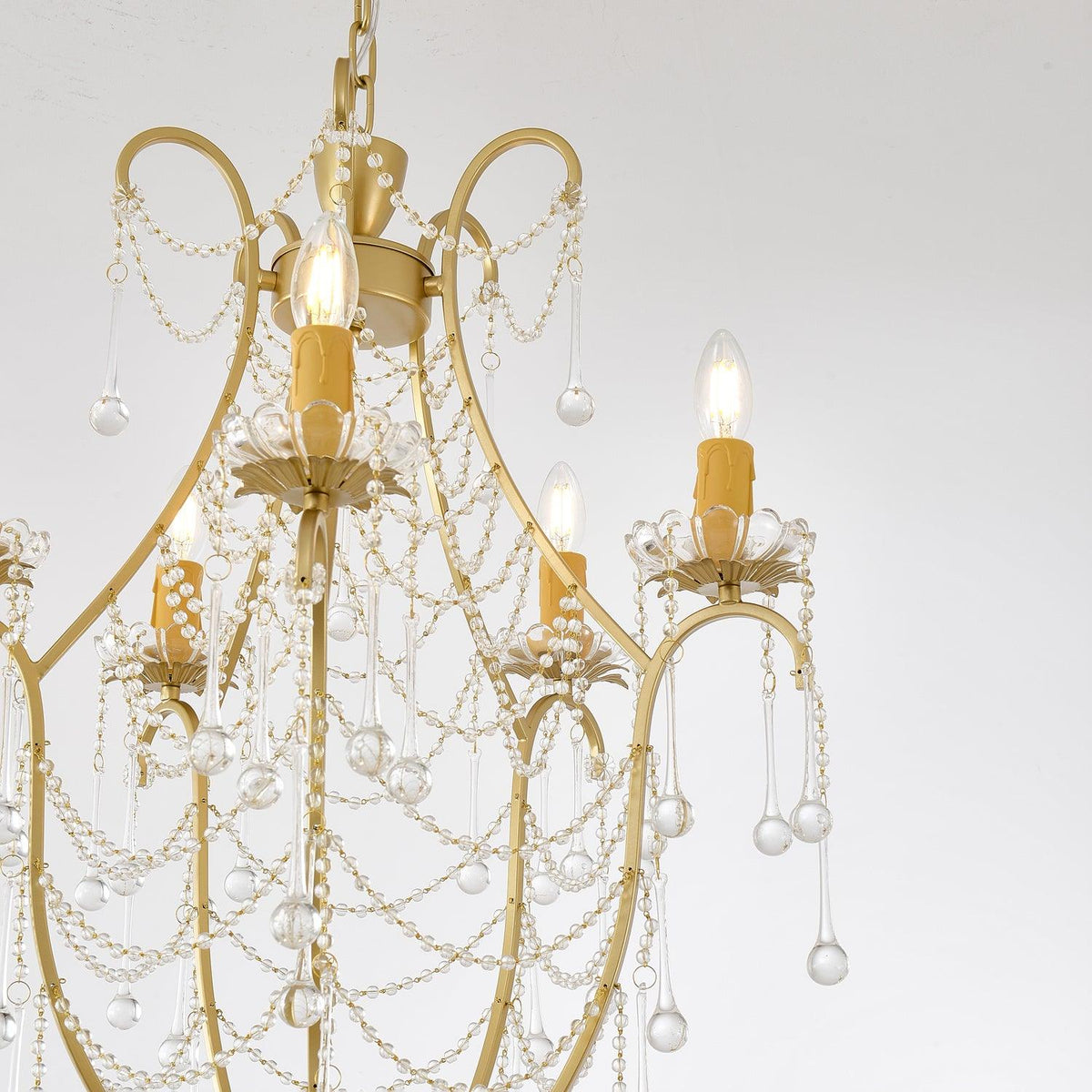 Eiriian Kronleuchter Birdcage Glaskugeln