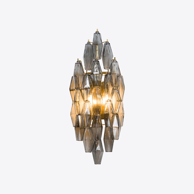 Zyrelis Polyedrische Glas-Wandleuchte