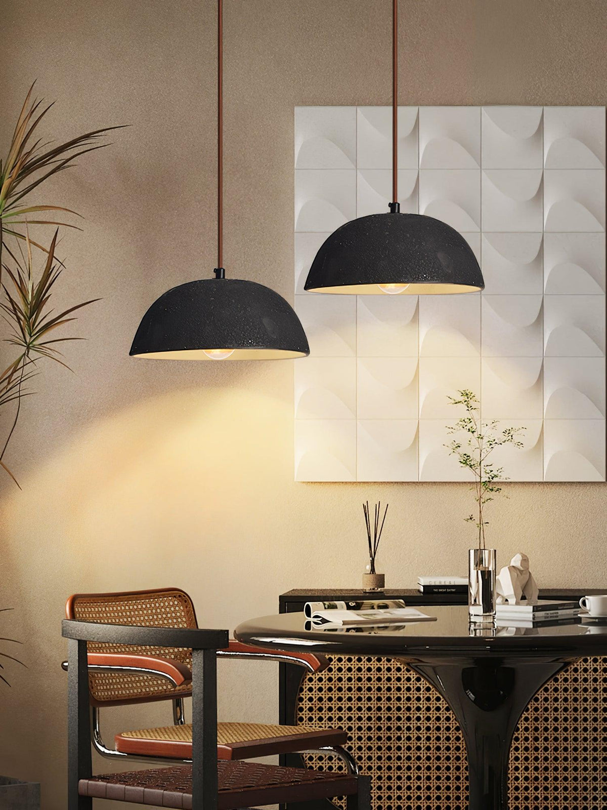 Dome Vintage Pendelleuchte aus Holz