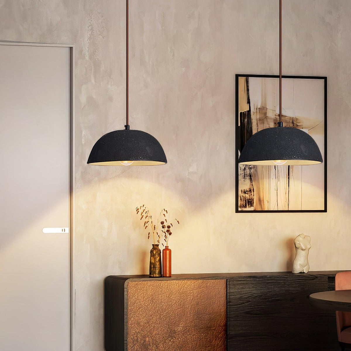Dome Vintage Pendelleuchte aus Holz