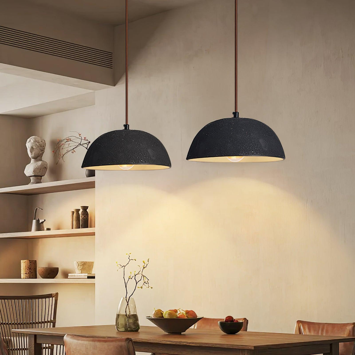 Dome Vintage Pendelleuchte aus Holz