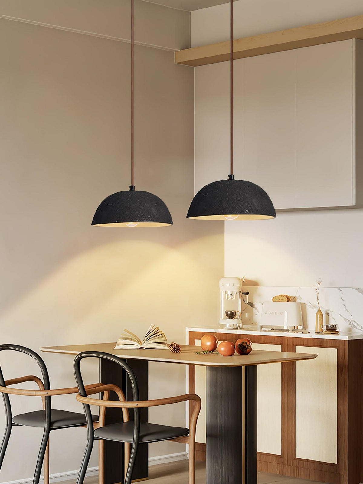 Dome Vintage Pendelleuchte aus Holz