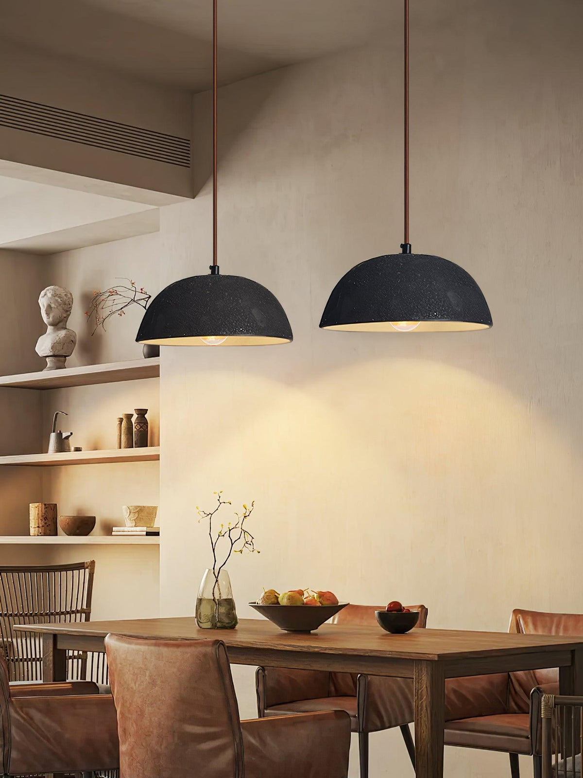 Dome Vintage Pendelleuchte aus Holz