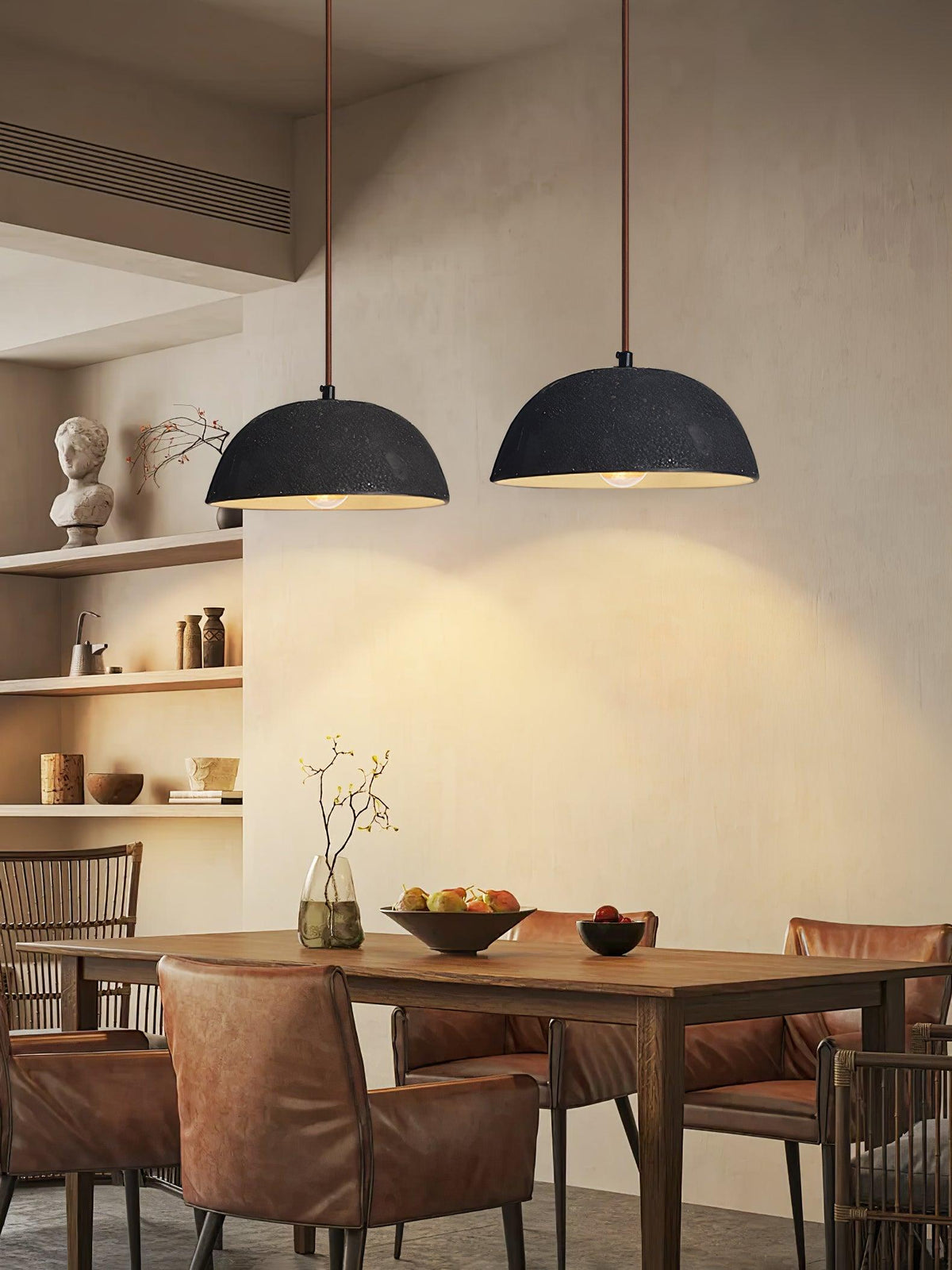 Dome Vintage Pendelleuchte aus Holz