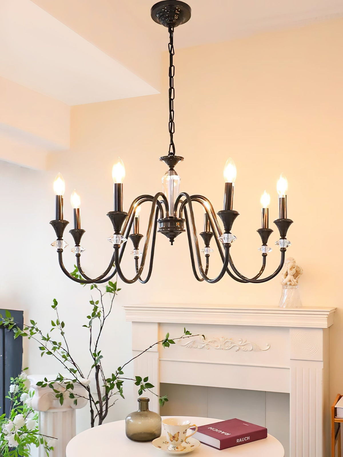 Selivora Kronleuchter Schwarz & Kristall Candelabra
