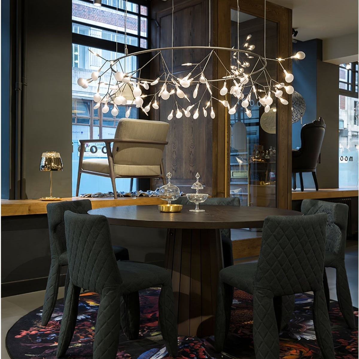 Kronleuchter Schwarze LED-Kronleuchte Firefly