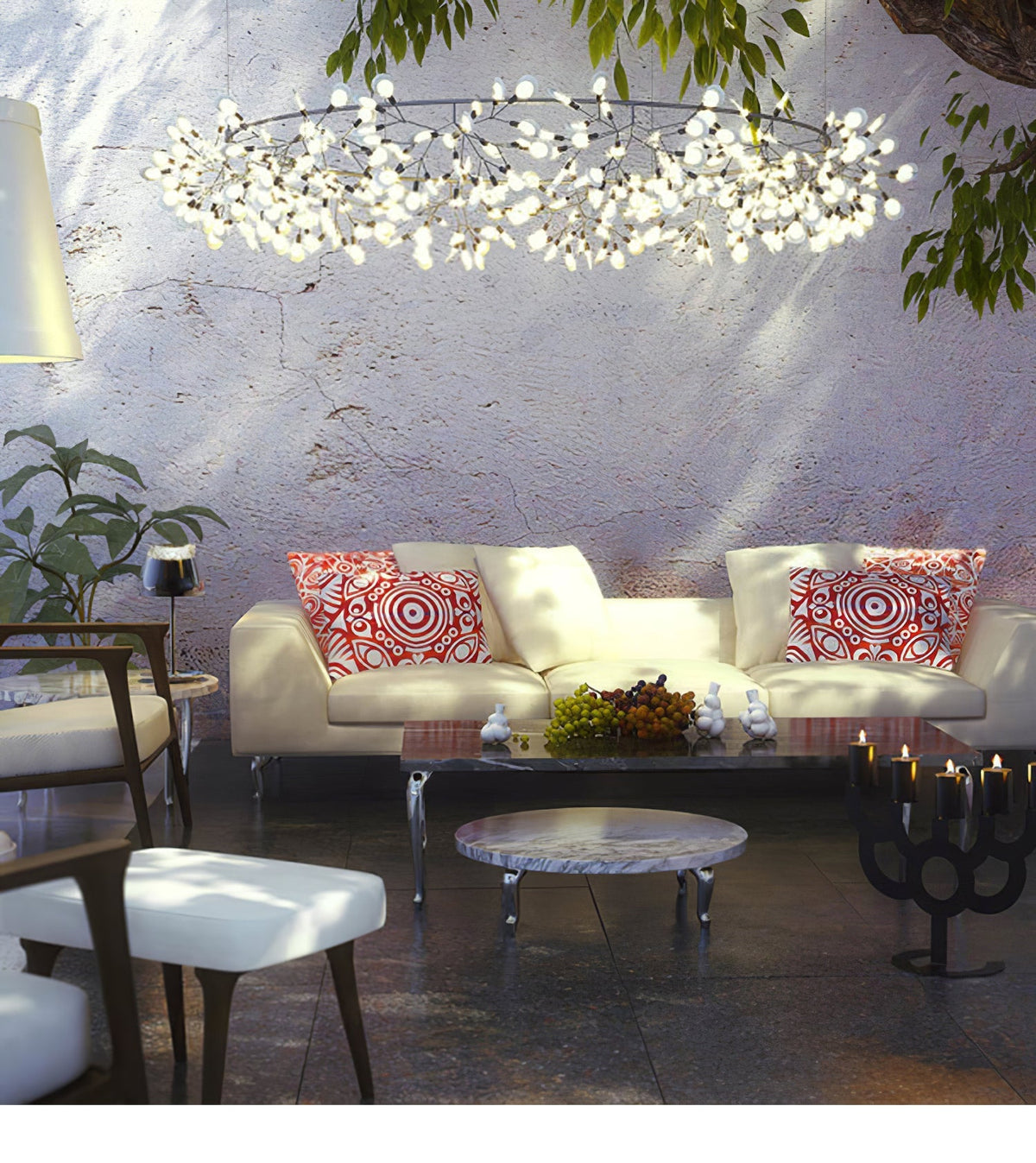 Kronleuchter Schwarze LED-Kronleuchte Firefly