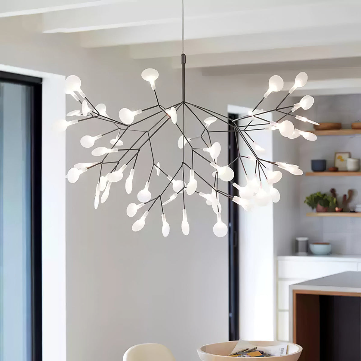 Kronleuchter Schwarze LED-Kronleuchte Firefly
