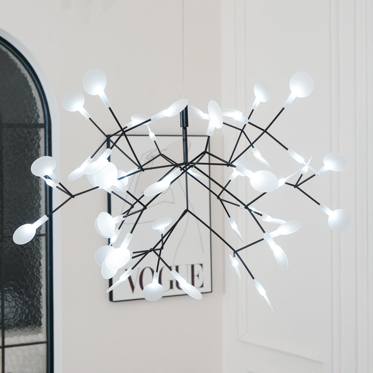 Kronleuchter Schwarze LED-Kronleuchte Firefly