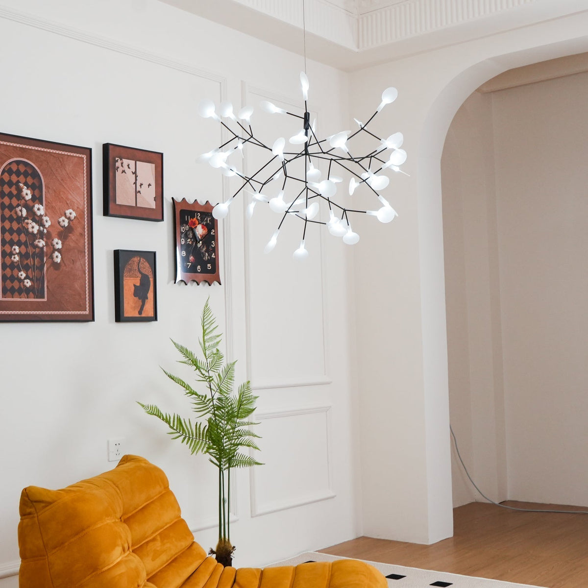 Kronleuchter Schwarze LED-Kronleuchte Firefly
