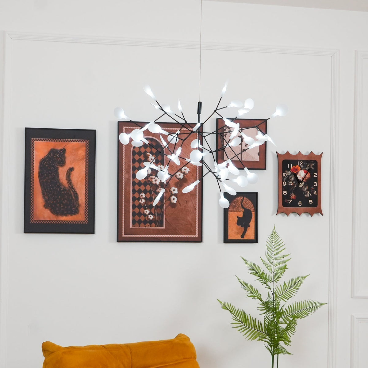 Kronleuchter Schwarze LED-Kronleuchte Firefly