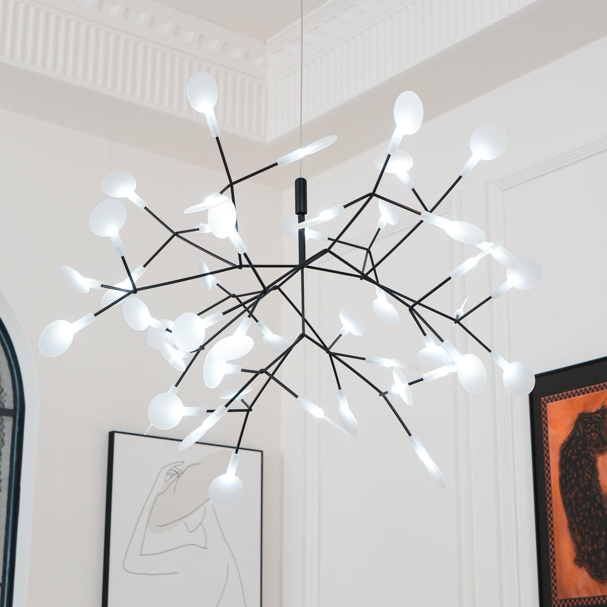 Kronleuchter Schwarze LED-Kronleuchte Firefly