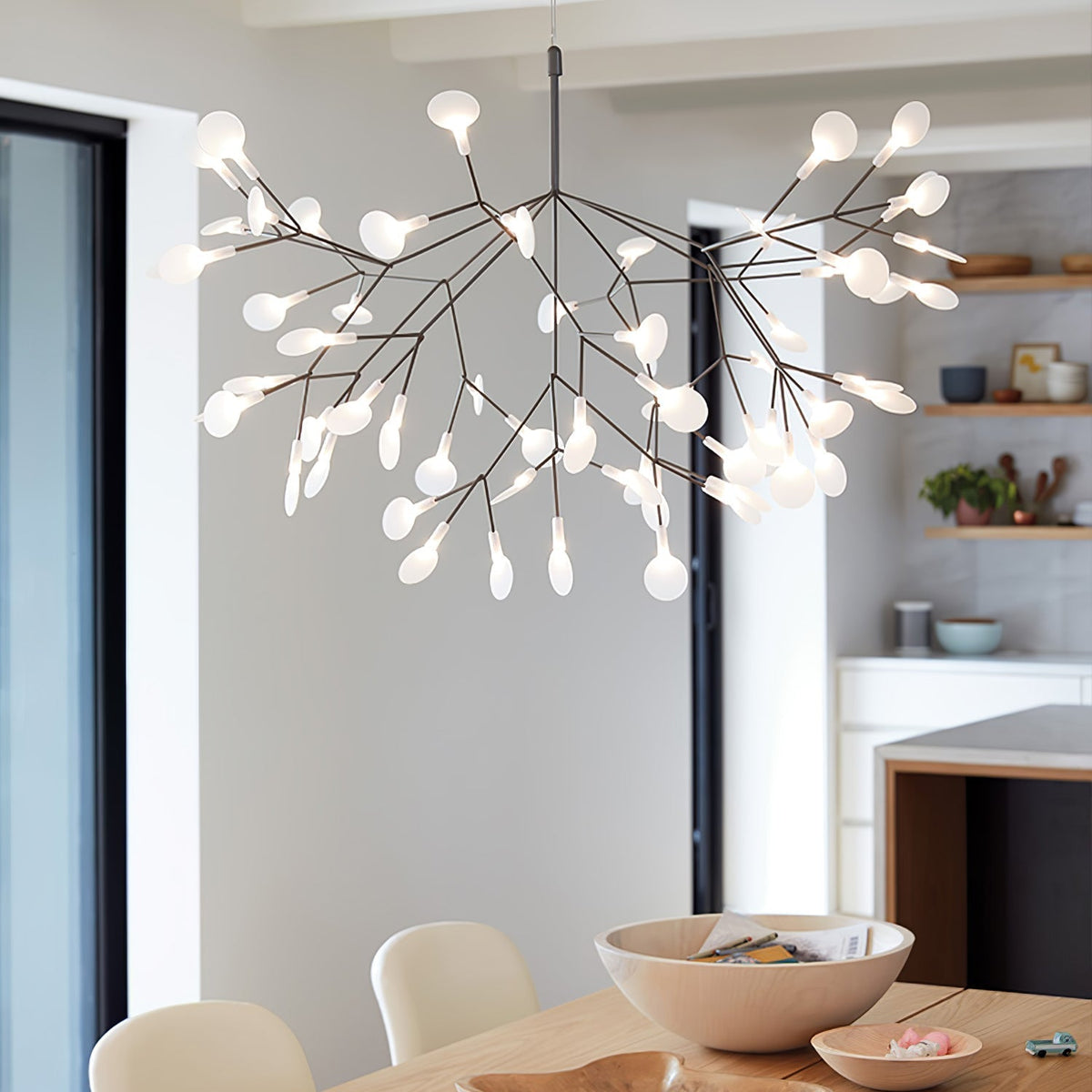 Kronleuchter Schwarze LED-Kronleuchte Firefly