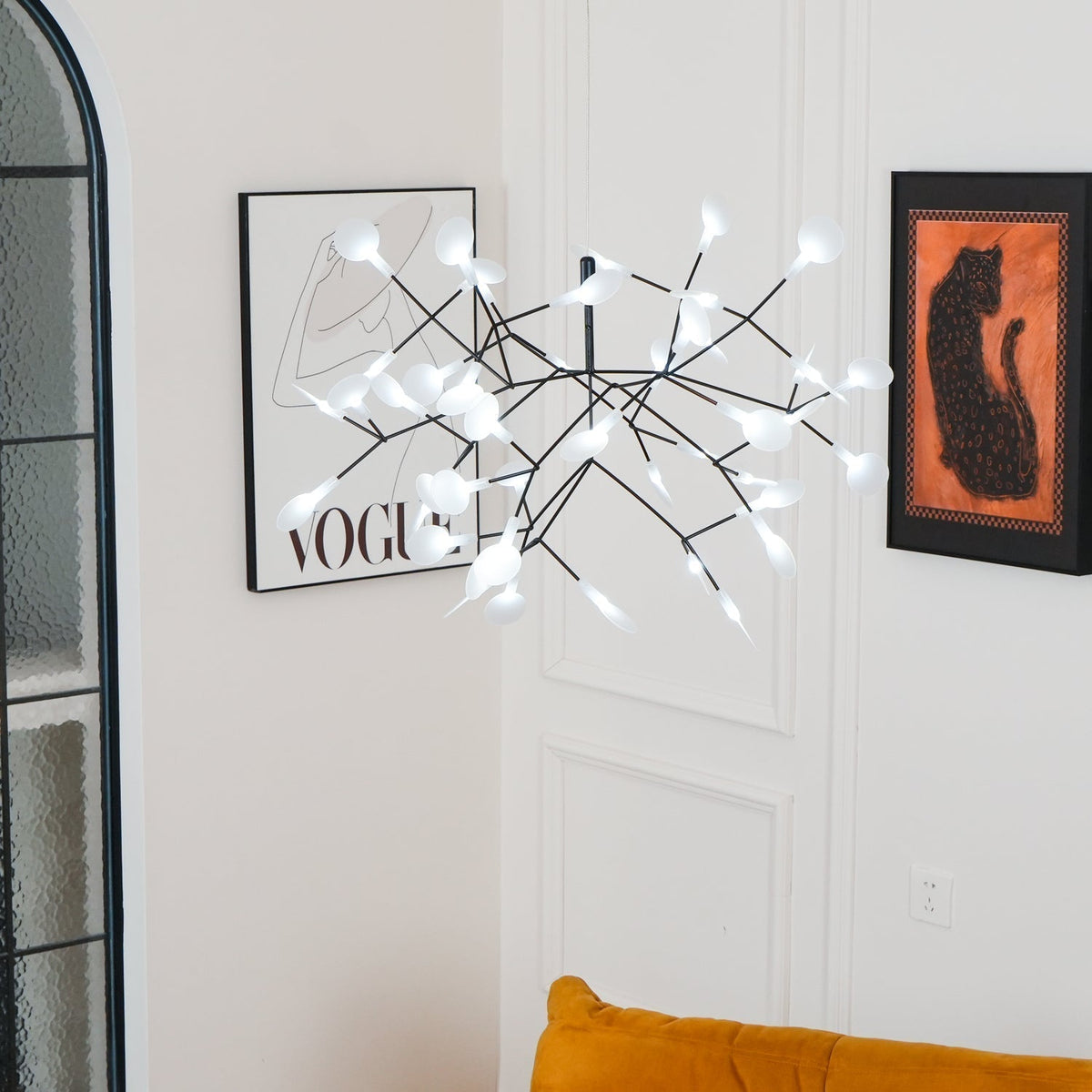 Kronleuchter Schwarze LED-Kronleuchte Firefly
