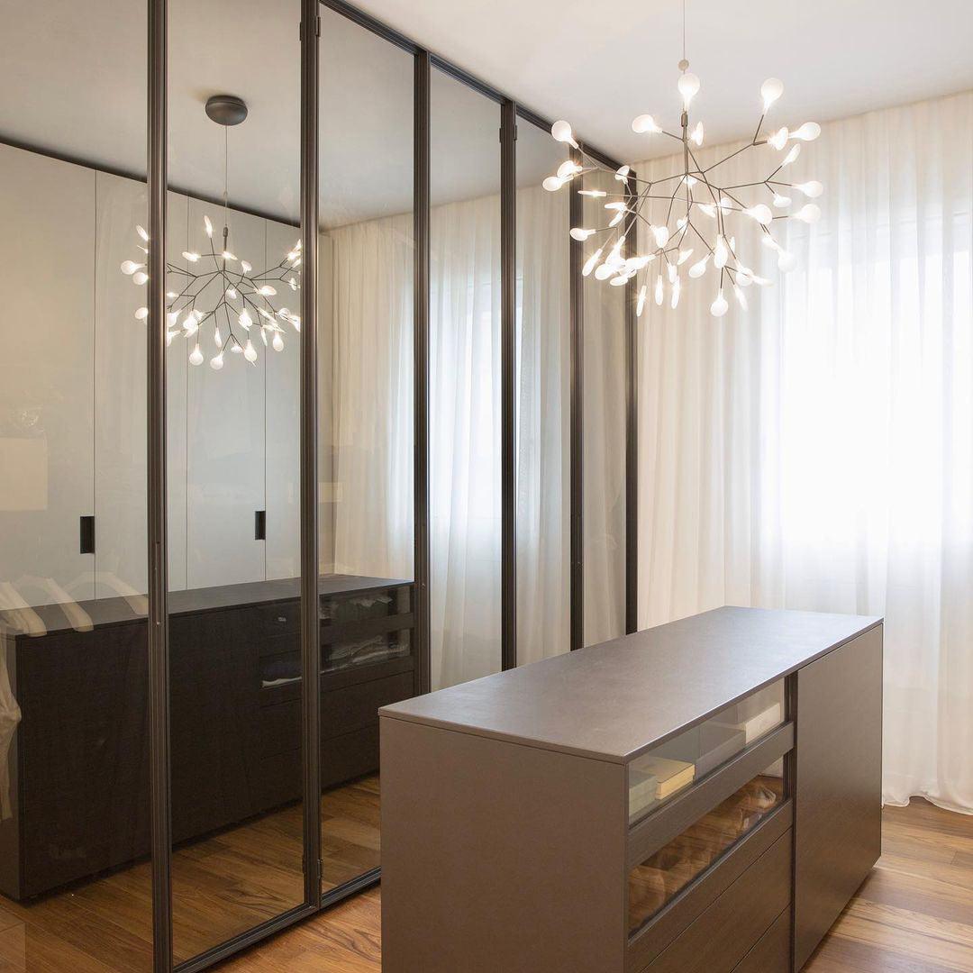 Kronleuchter Schwarze LED-Kronleuchte Firefly