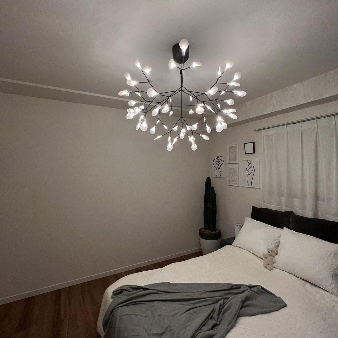 Kronleuchter Schwarze LED-Kronleuchte Firefly