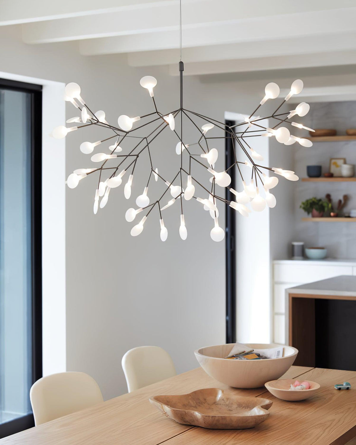 Kronleuchter Schwarze LED-Kronleuchte Firefly
