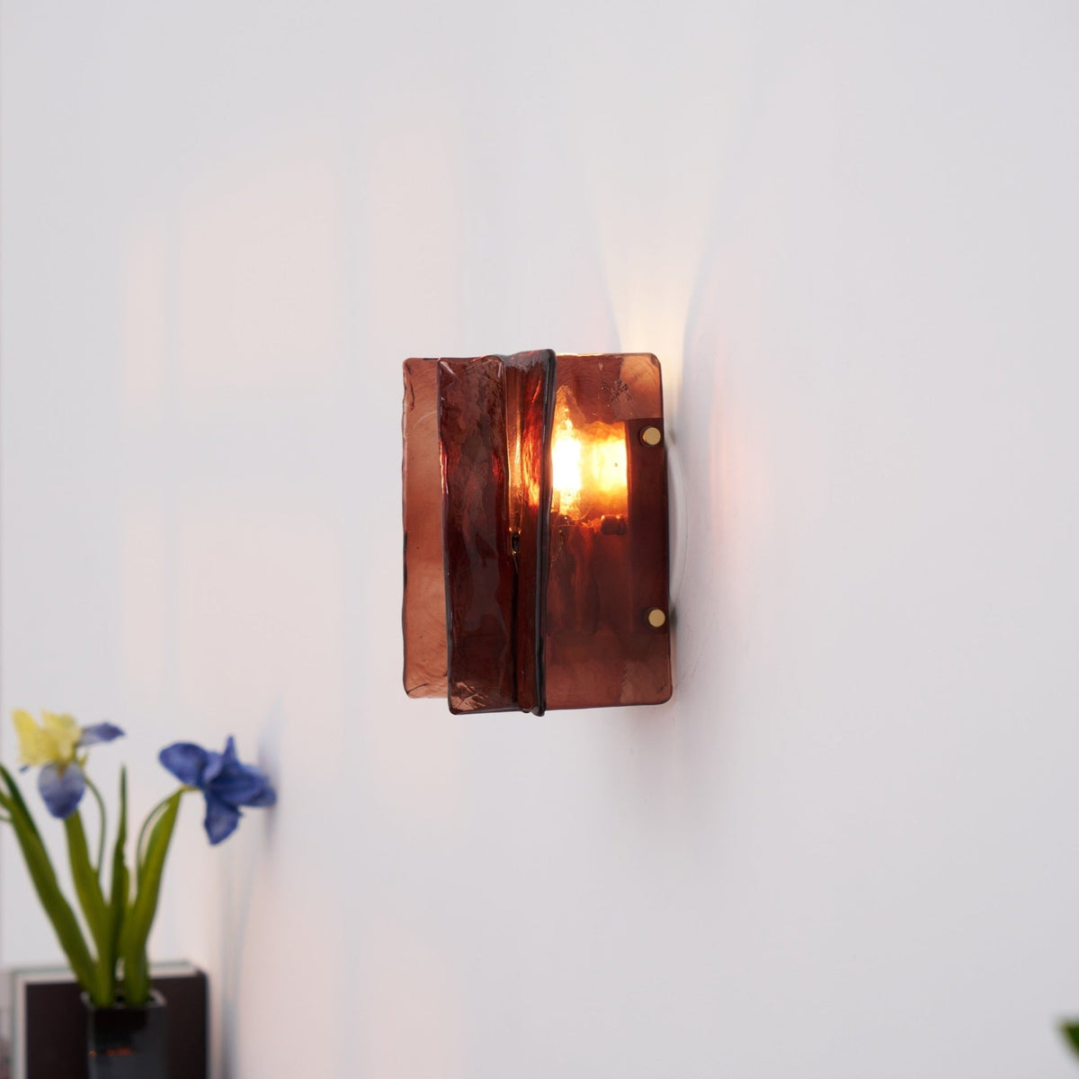 Celuaine Wandleuchte Messing Glas Transparent