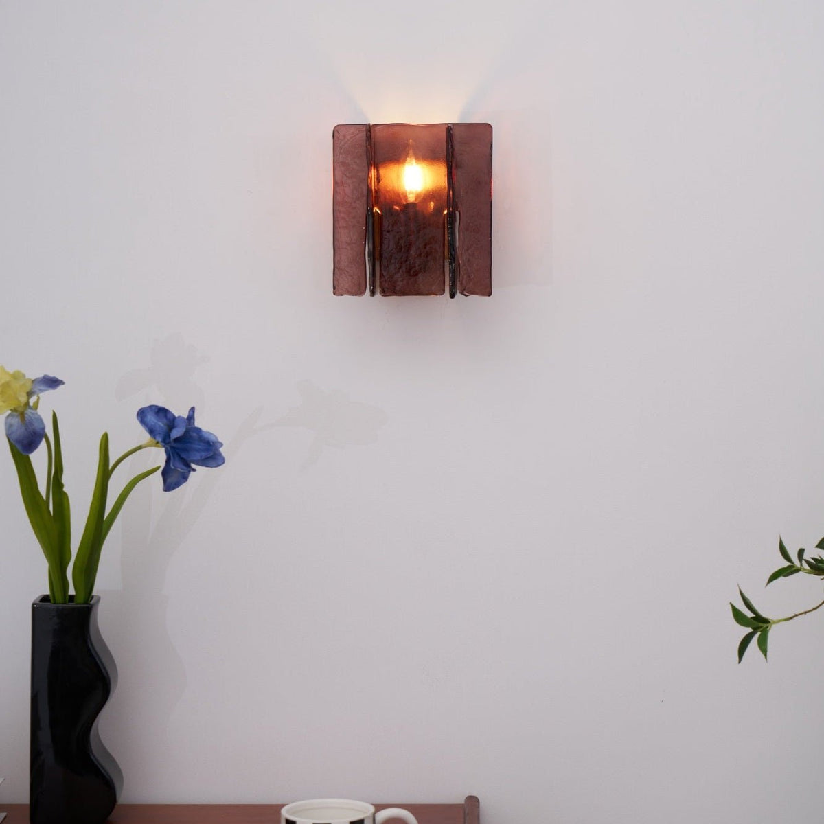 Celuaine Wandleuchte Messing Glas Transparent