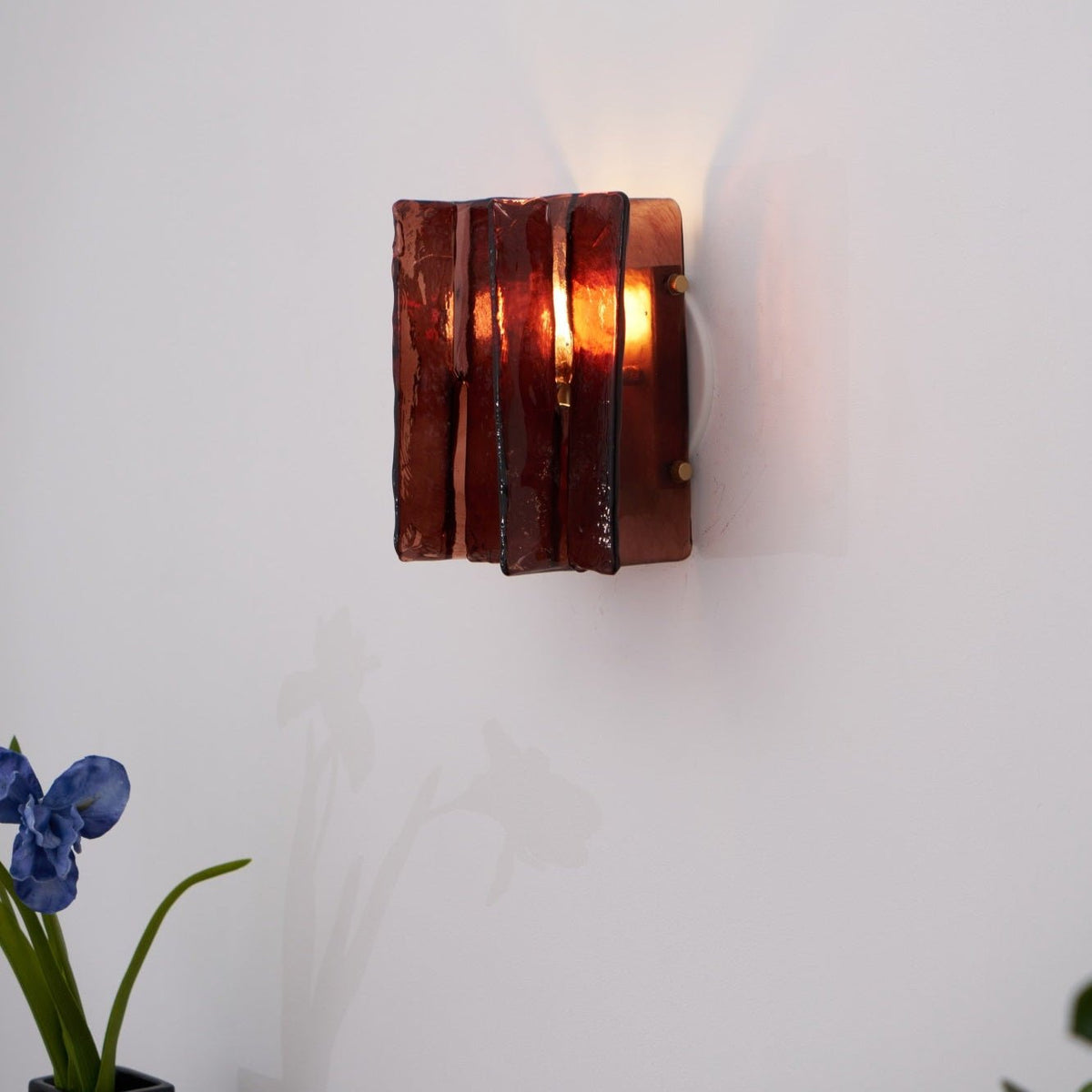 Celuaine Wandleuchte Messing Glas Transparent