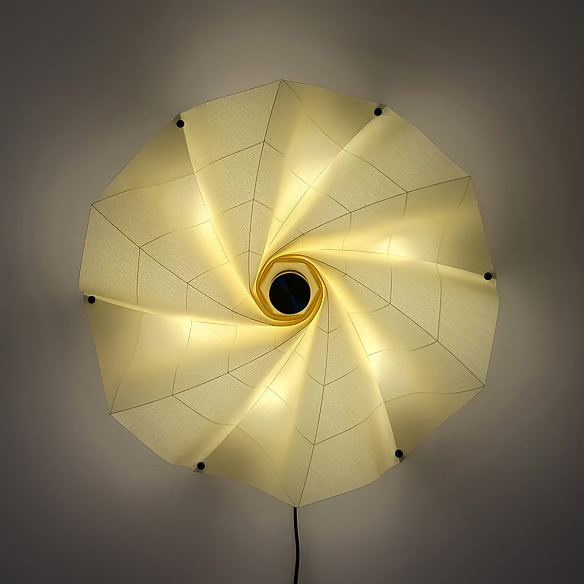Liniise Spiral-Stoff-Pendelleuchte