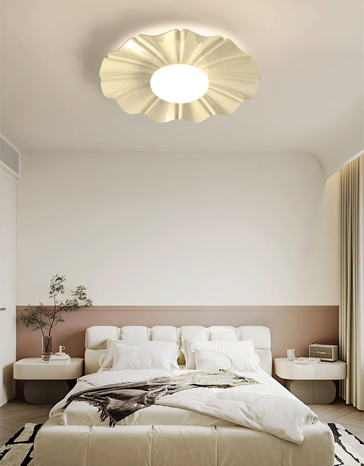 Oriiraya Deckenleuchte Gold LED geschwungen für Schlafzimmer