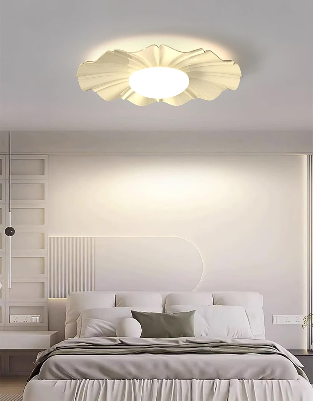 Oriiraya Deckenleuchte Gold LED geschwungen für Schlafzimmer