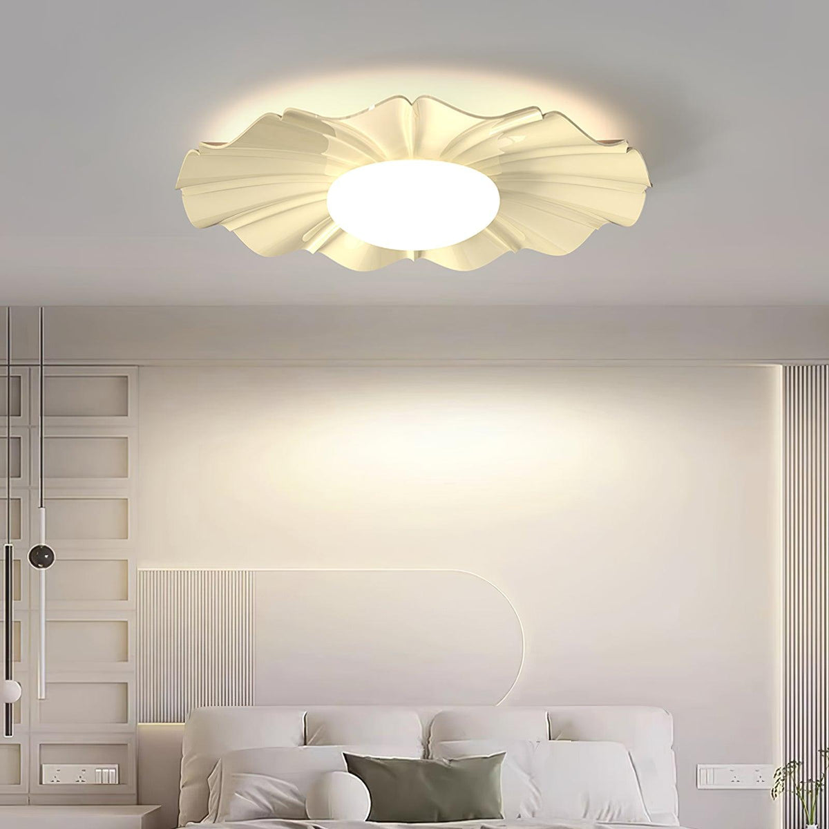 Oriiraya Deckenleuchte Gold LED geschwungen für Schlafzimmer