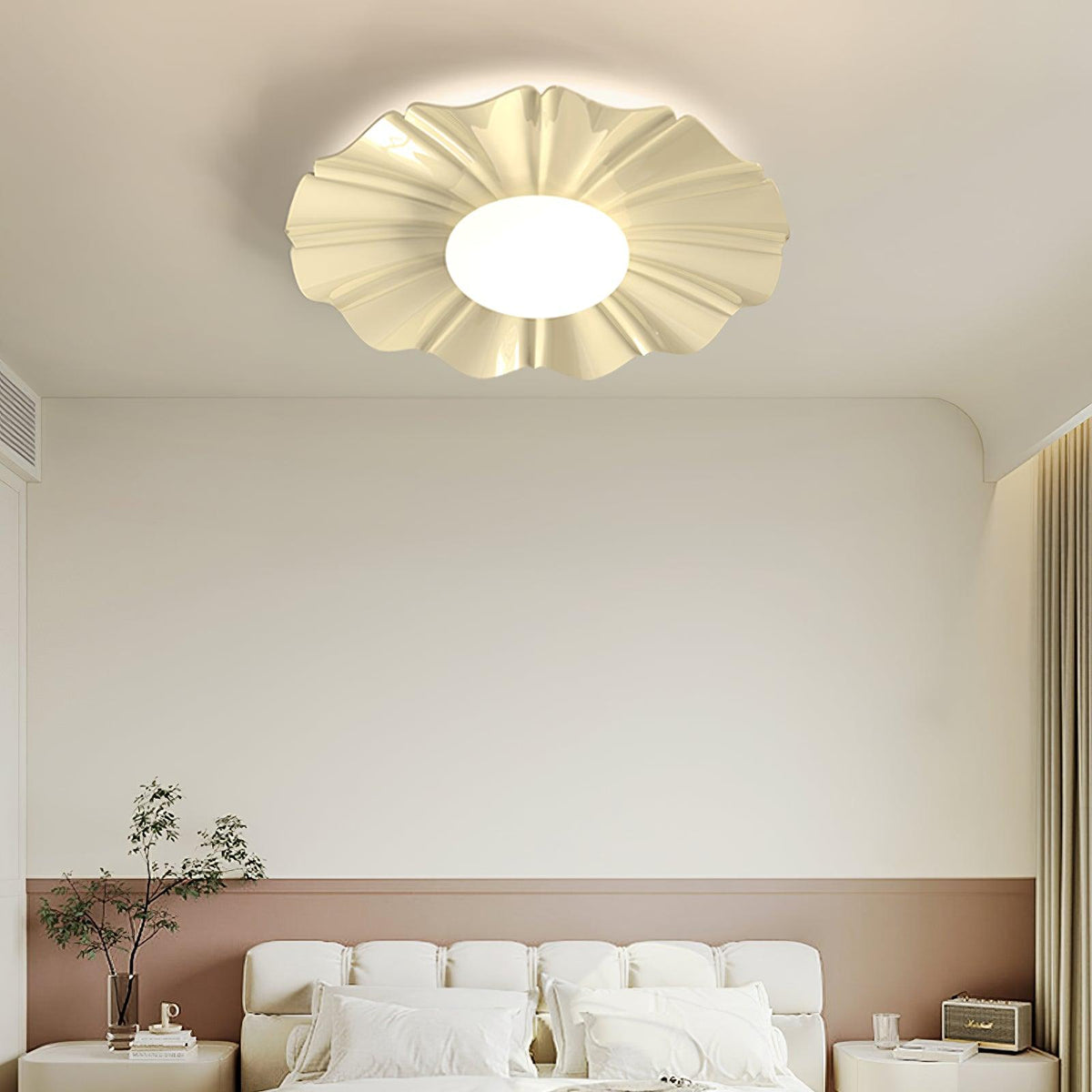 Oriiraya Deckenleuchte Gold LED geschwungen für Schlafzimmer