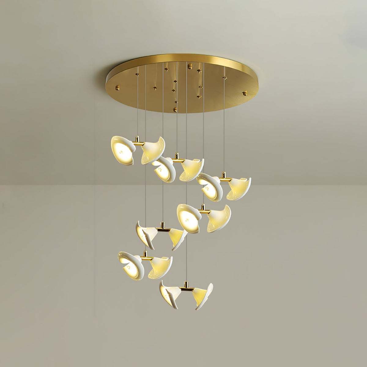Ernoreth Art Deco Keramik Kronleuchter