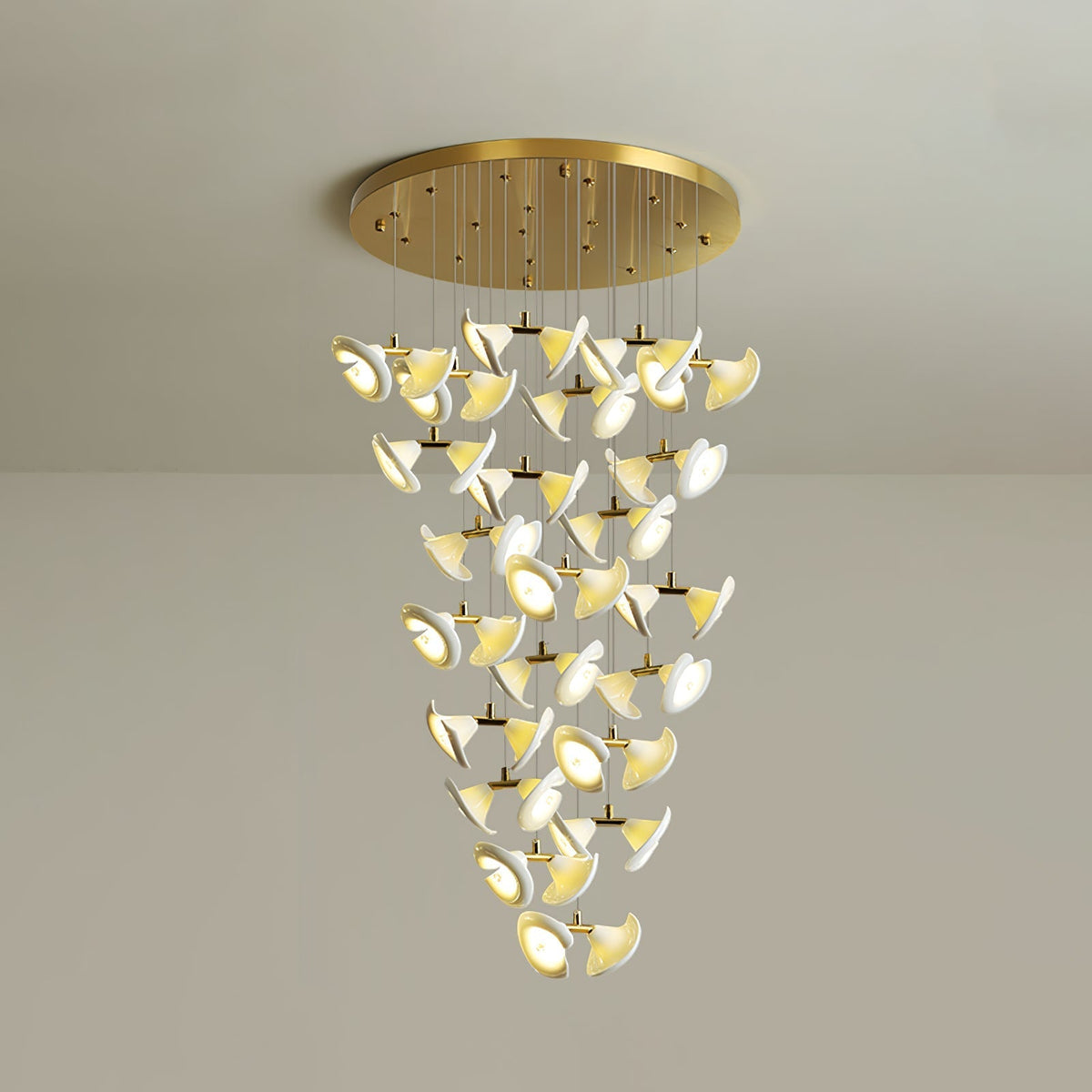 Ernoreth Art Deco Keramik Kronleuchter