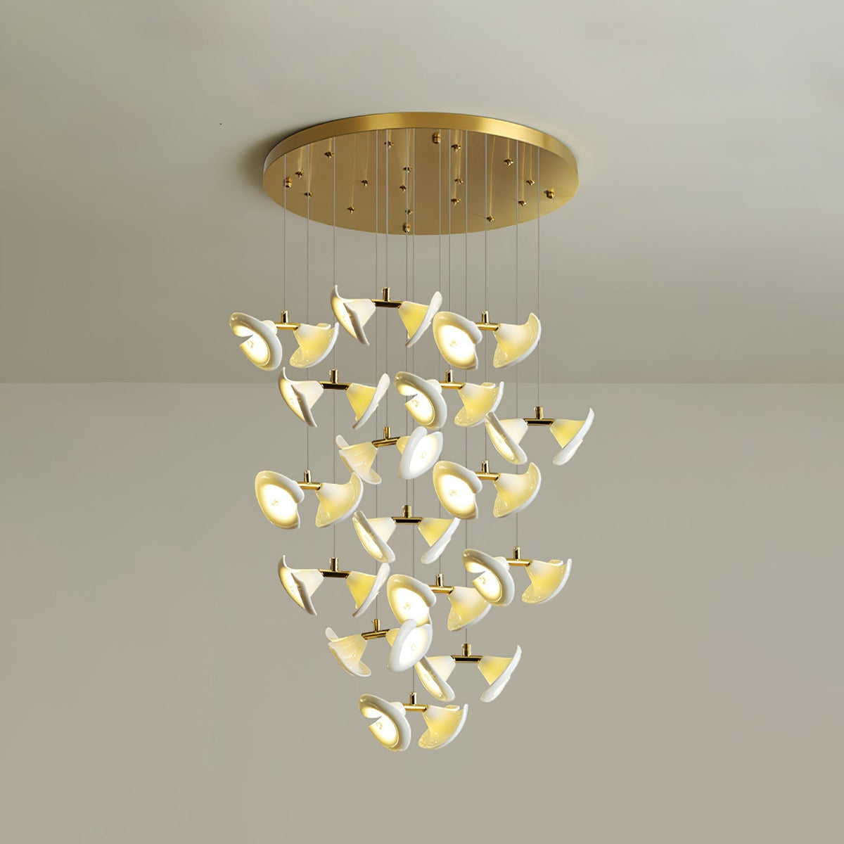 Ernoreth Art Deco Keramik Kronleuchter