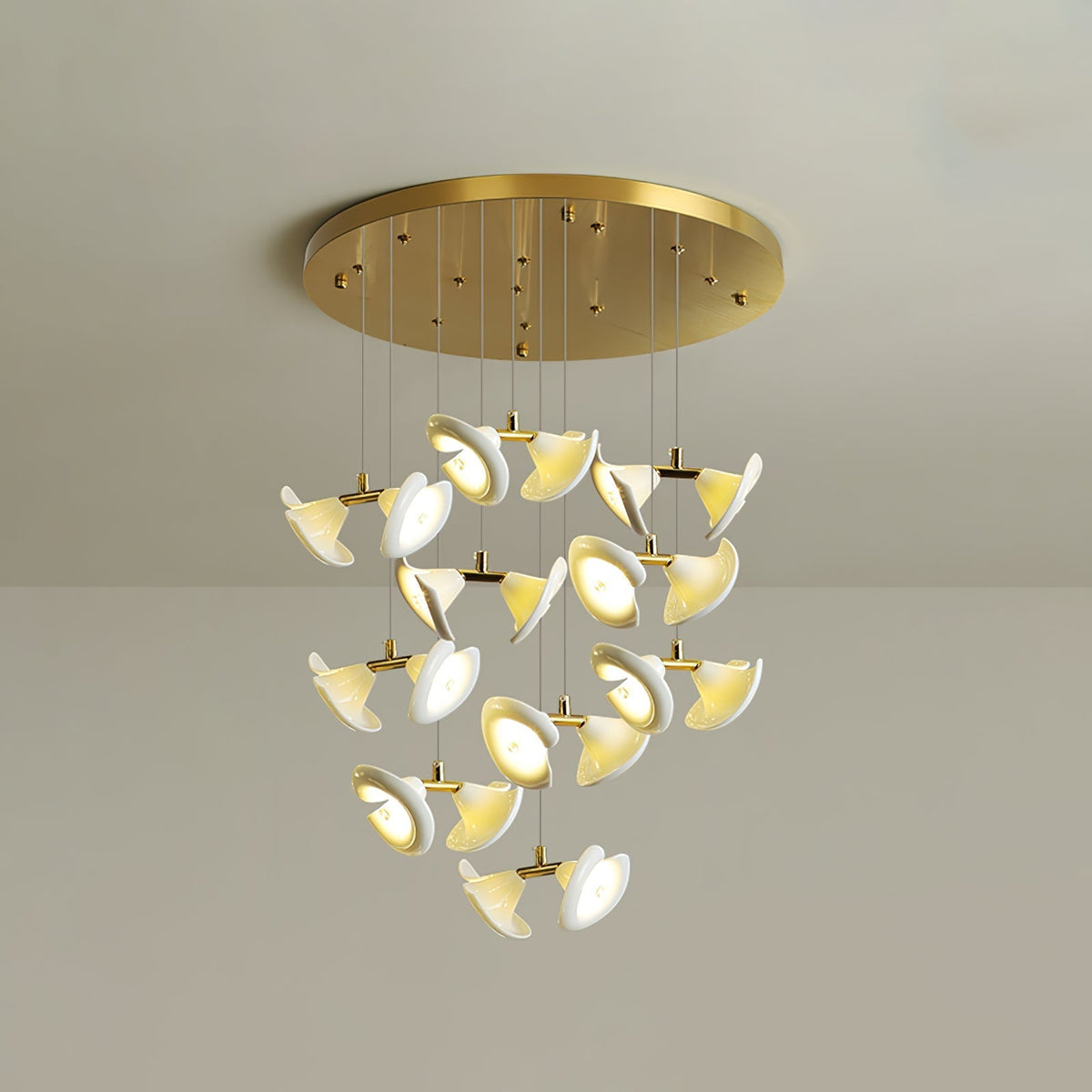 Ernoreth Art Deco Keramik Kronleuchter