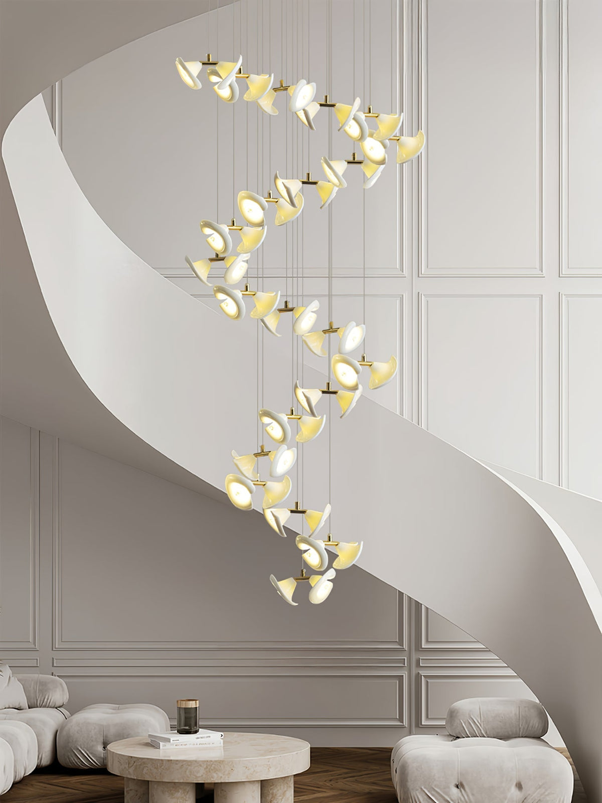 Ernoreth Art Deco Keramik Kronleuchter