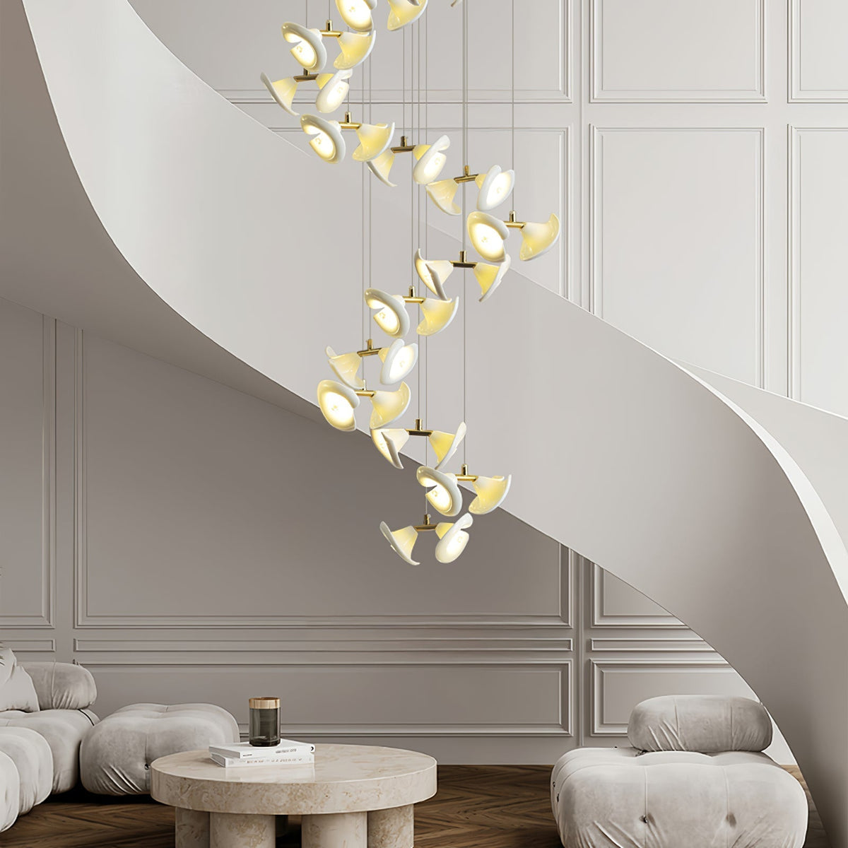 Ernoreth Art Deco Keramik Kronleuchter