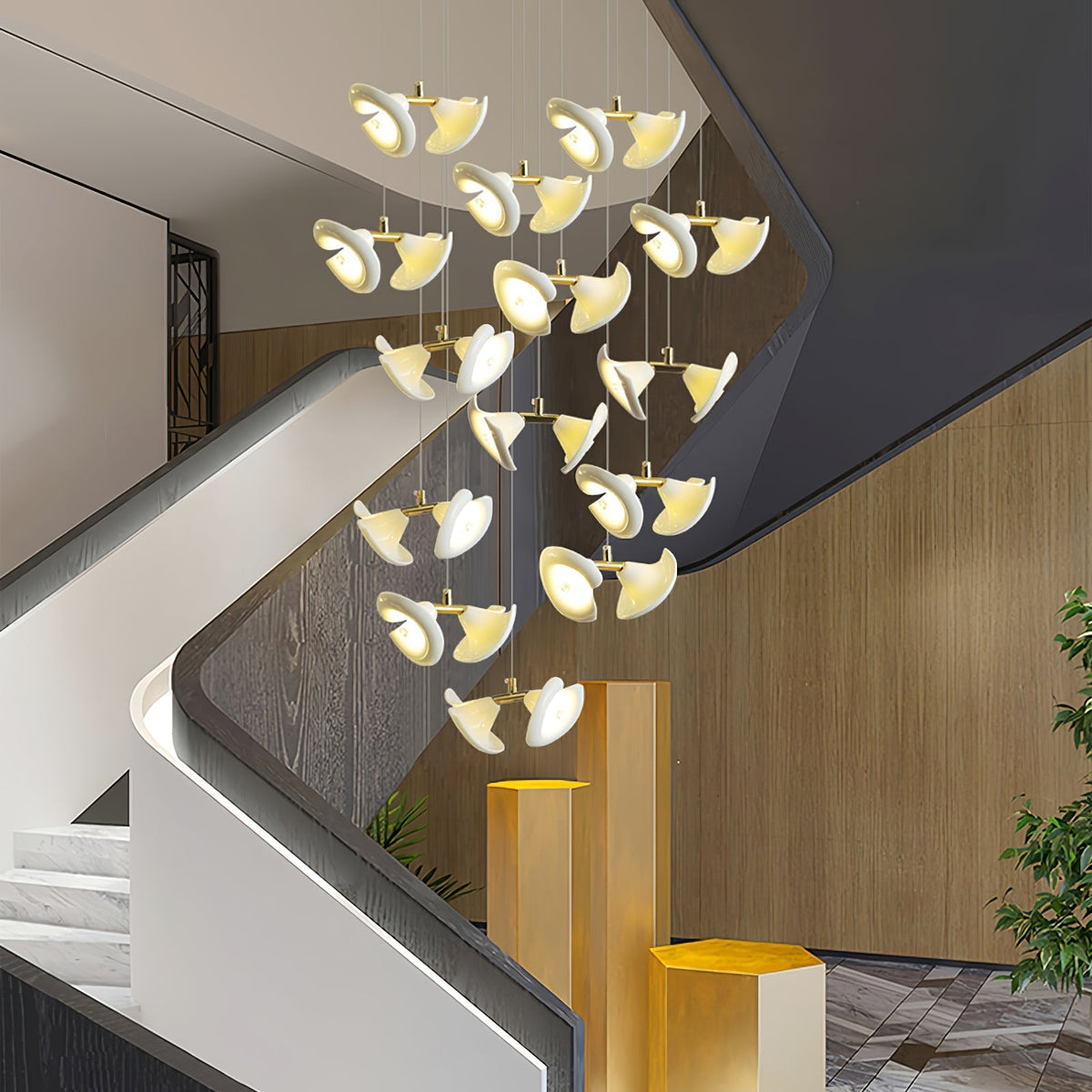 Ernoreth Art Deco Keramik Kronleuchter