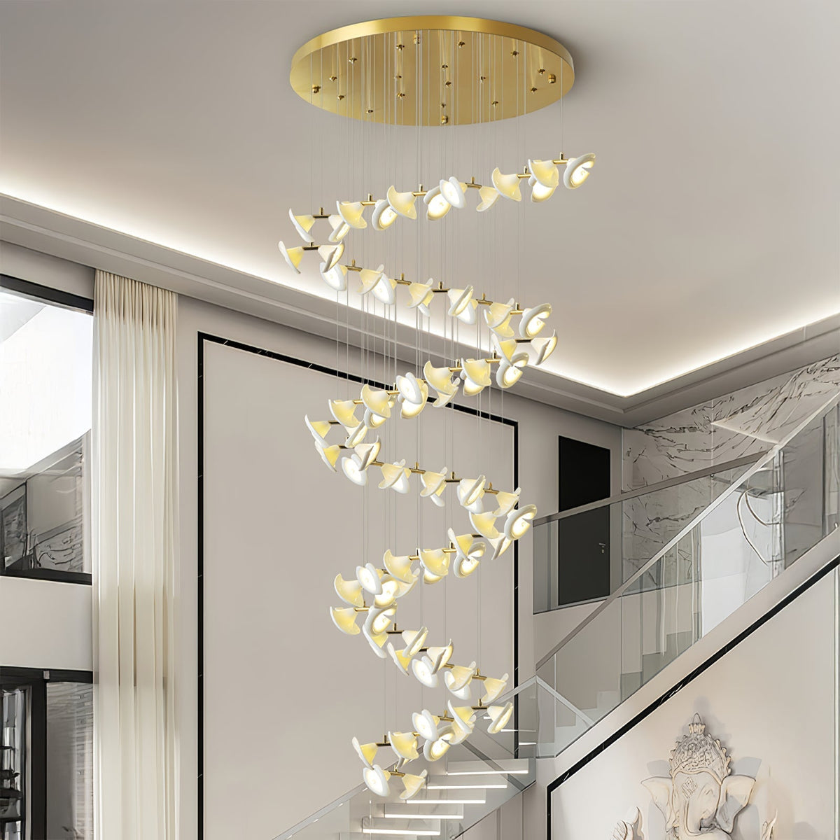 Ernoreth Art Deco Keramik Kronleuchter