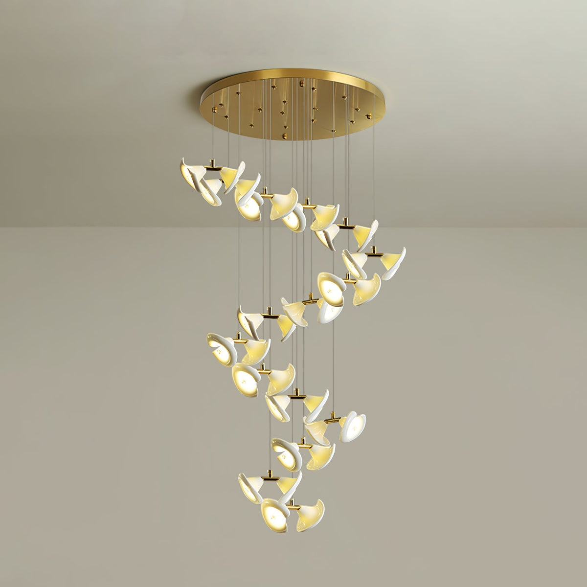 Ernoreth Art Deco Keramik Kronleuchter