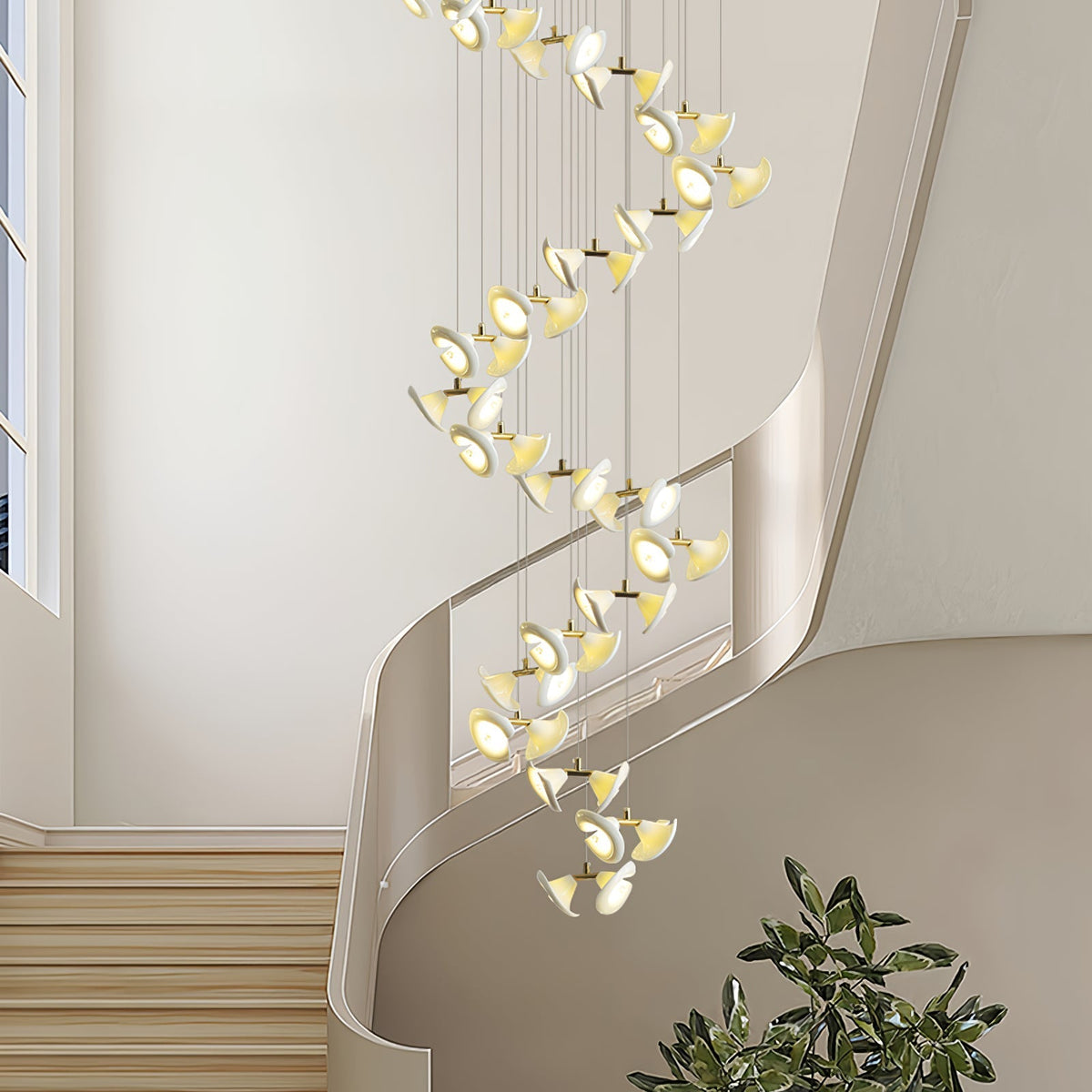 Ernoreth Art Deco Keramik Kronleuchter