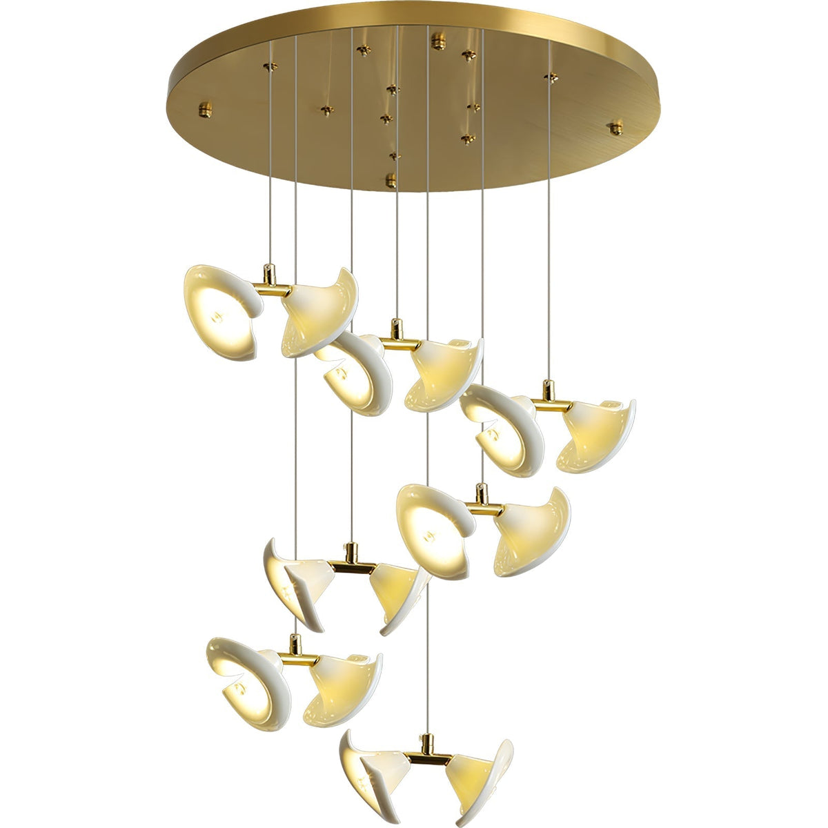 Ernoreth Art Deco Keramik Kronleuchter
