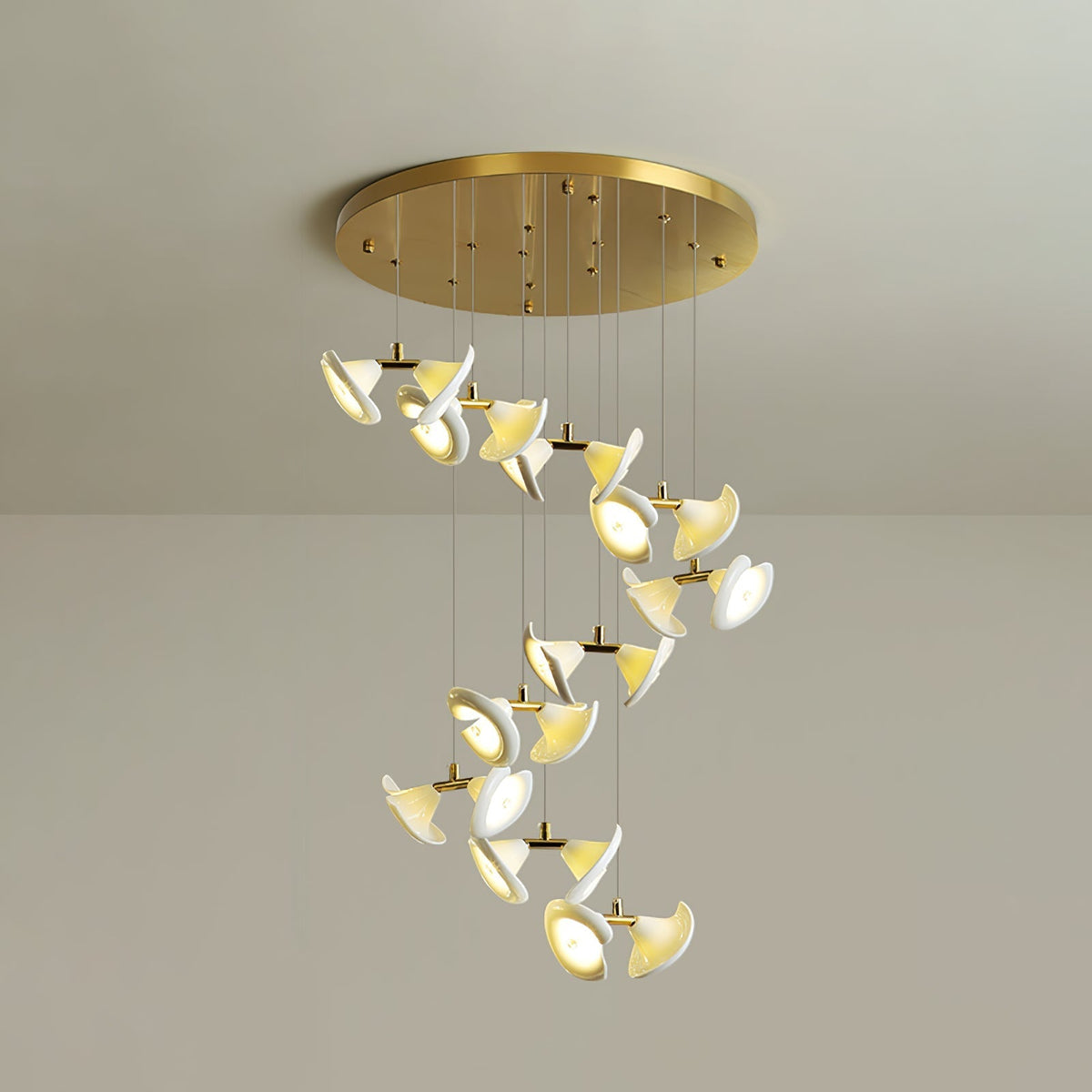Ernoreth Art Deco Keramik Kronleuchter